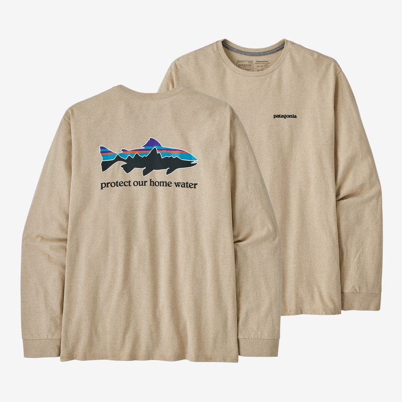 Patagonia Men's Long-Sleeved Home Water Trout Responsibili-Tee