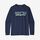 Boys' Long-Sleeved Graphic Organic T-Shirt - P-6 Logo: Classic Navy (PLCL) (62229)