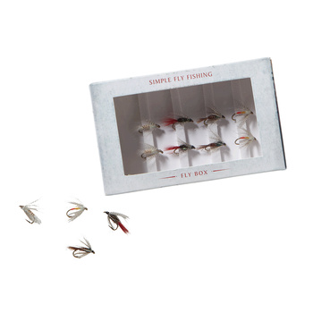 Simple Fly Fishing Box of Flies