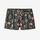 W's Island Hemp Baggies™ Shorts - 3" - Fiber Flora Multi Big: Ink Black (FBIK) (57030)